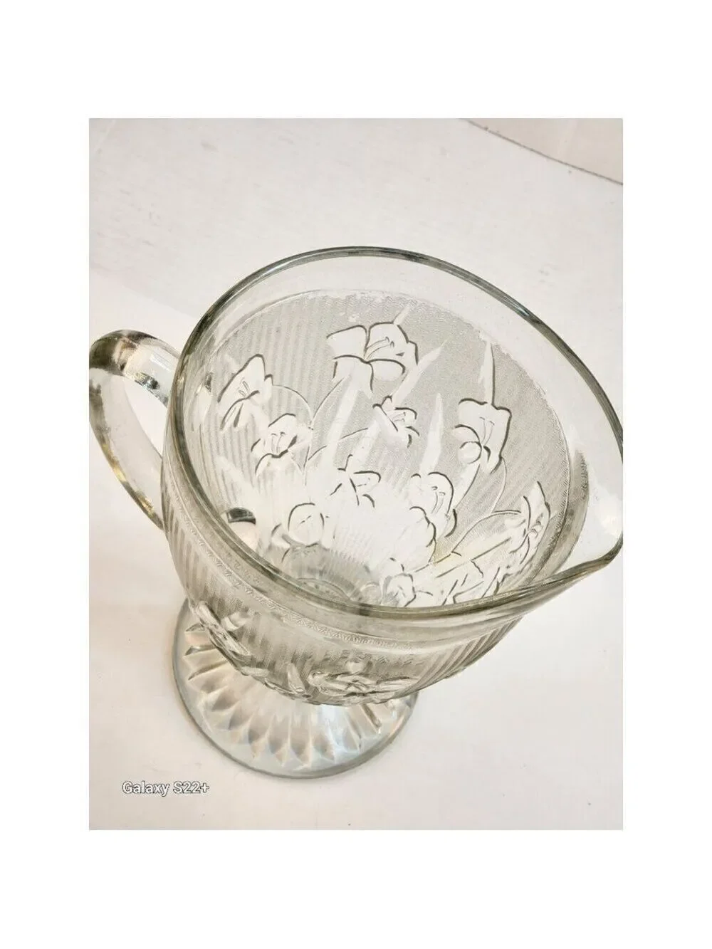 Vintage Jeanette Iris & Herringbone Clear Carnival Depression Glass 9